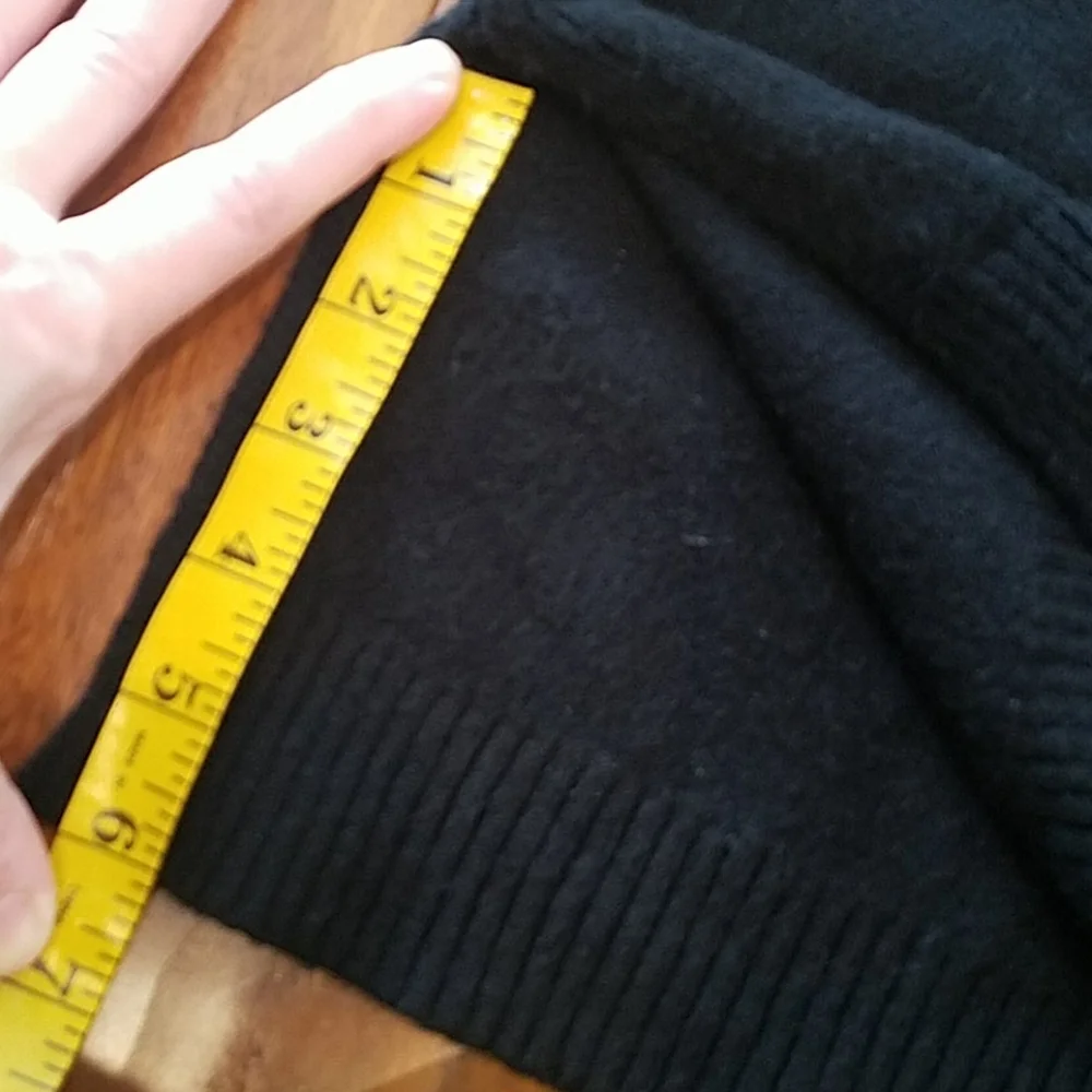 Anthropolgie Black V Neck Sweater sz L - Picture 15 of 16